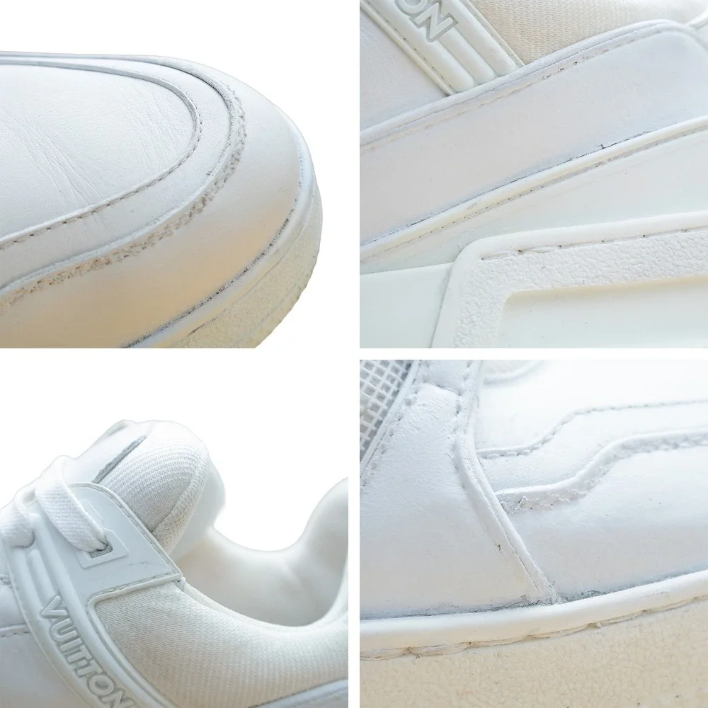 Louis Vuitton White Leather Low-Top Sneakers – UK‎ 9 / US 10 / EU 44 - Picture 13 of 13